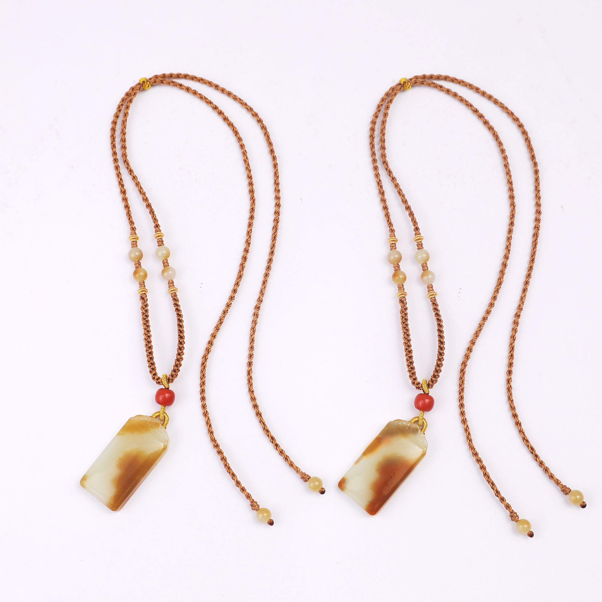 预售新疆和田玉糖白无事牌单面RB243215约38*19mm多样发发一件