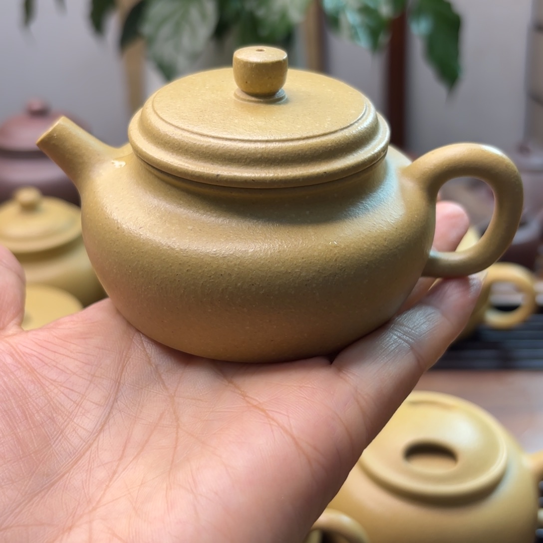 茶壶紫砂大水潭梨皮绿  矮德钟