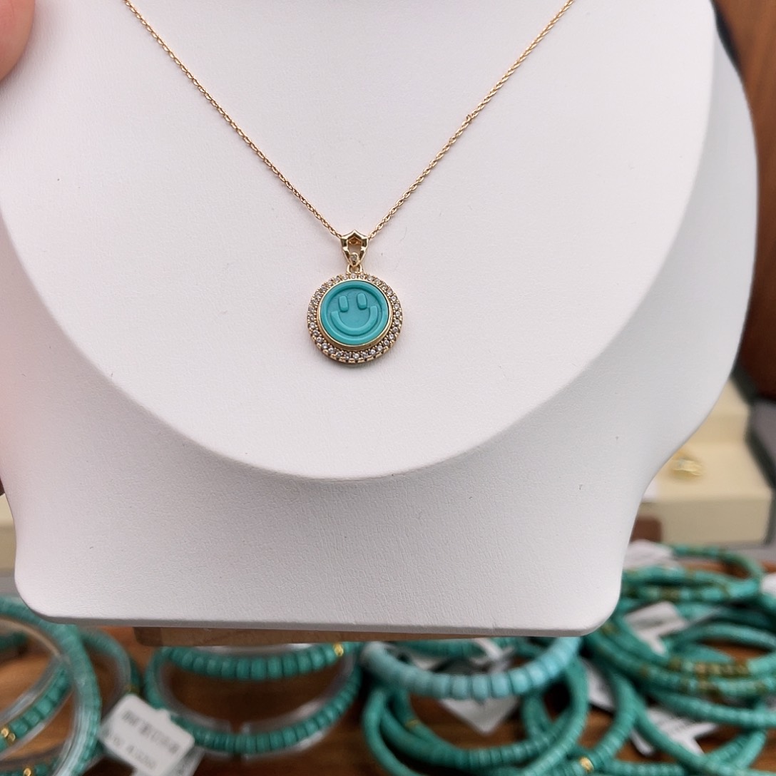 绿松石颈饰合金项链