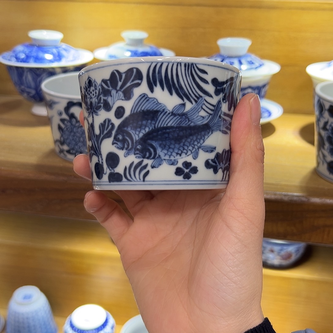 杯子鱼藻纹冰桶杯190毫升