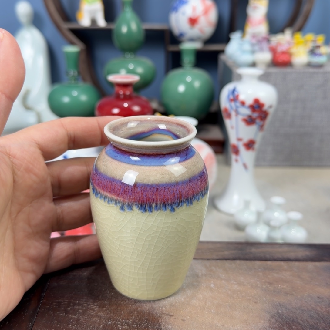 陶瓷手工小花器摆件