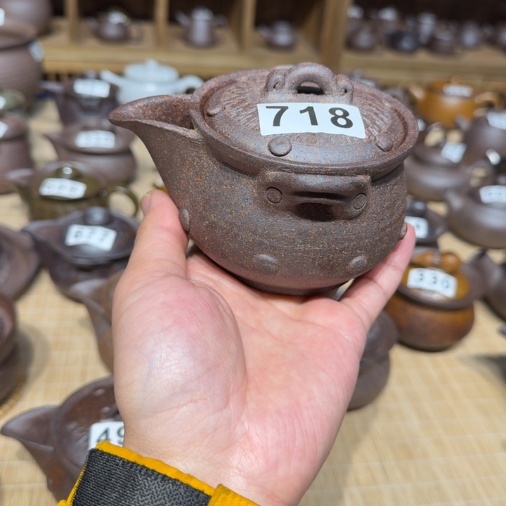 杯粗瓷茶具素胎无釉盖碗