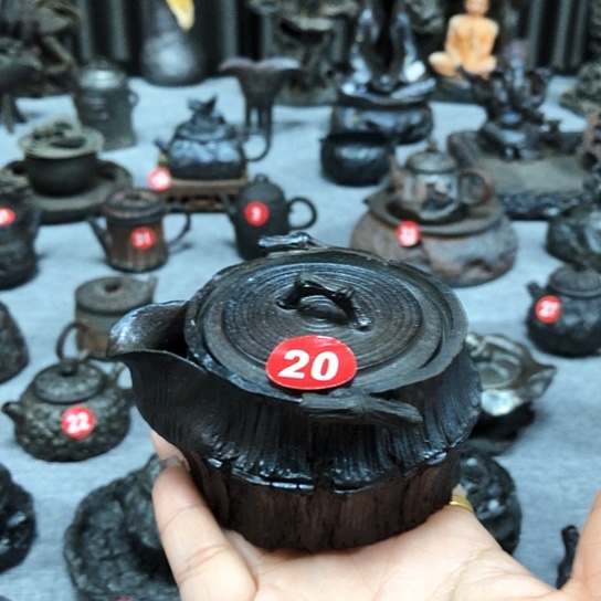 杯竹节宝瓶全手捏柴烧茶器