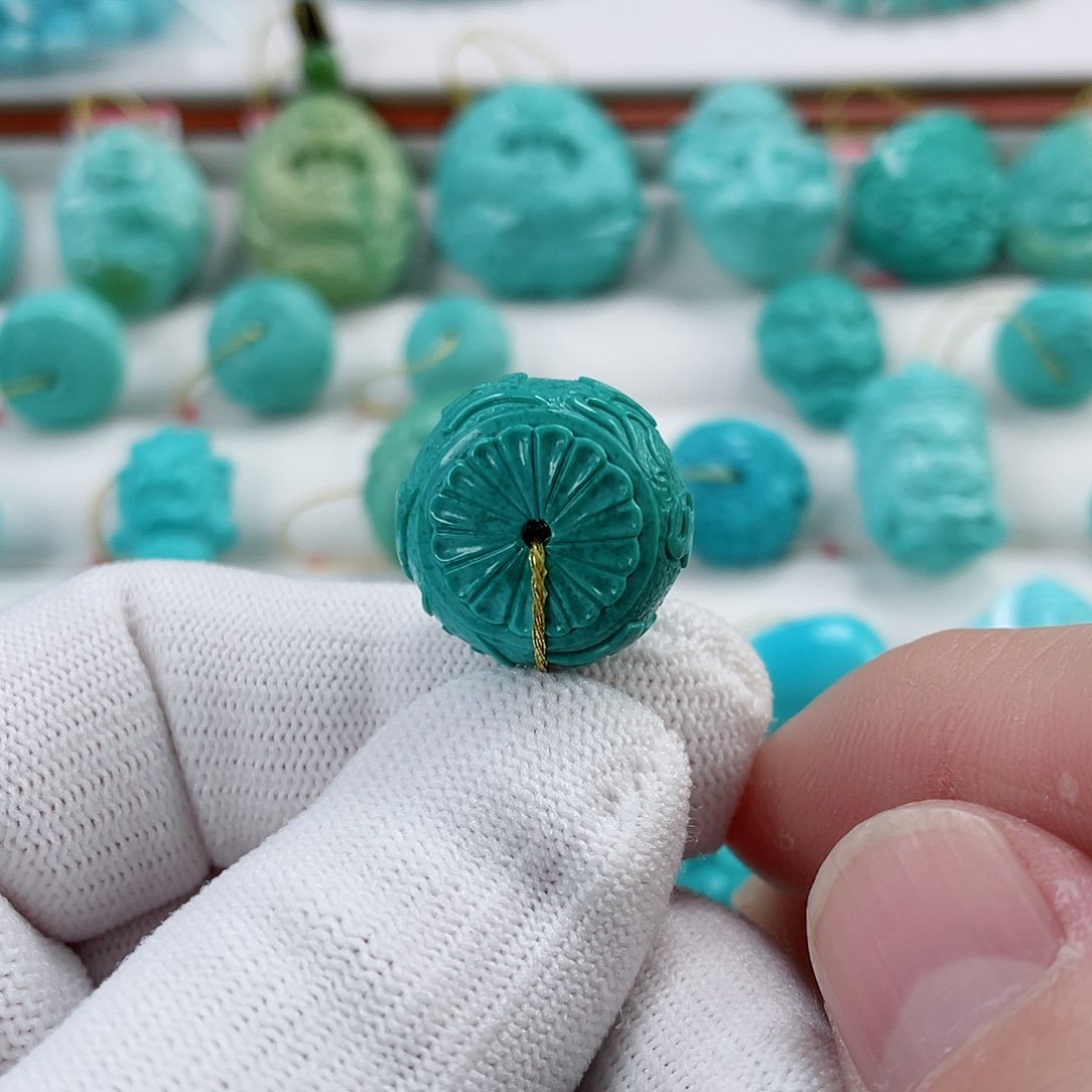 绿松石车挂未镶嵌直径18.9