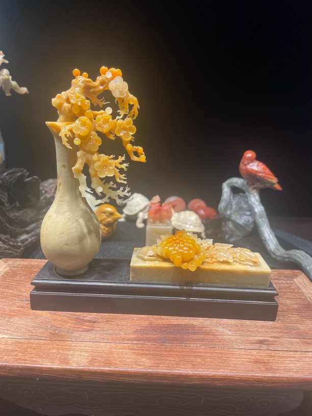 寿山石摆件文玩家具摆件