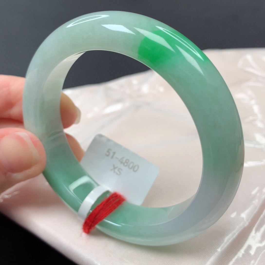 【闪购商品】翡翠手镯未镶嵌46号正圈