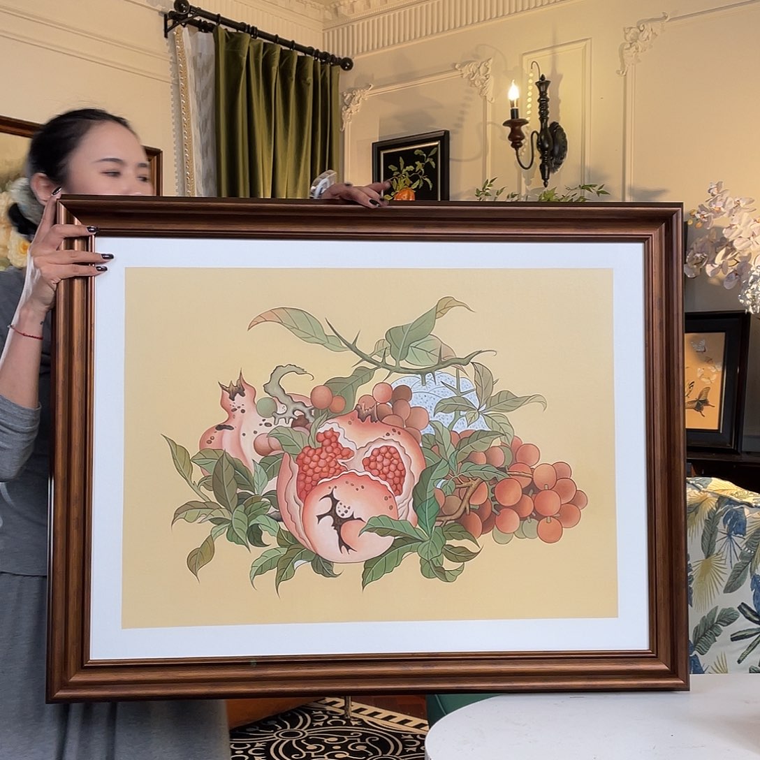 横款70*90横版餐厅中古复古