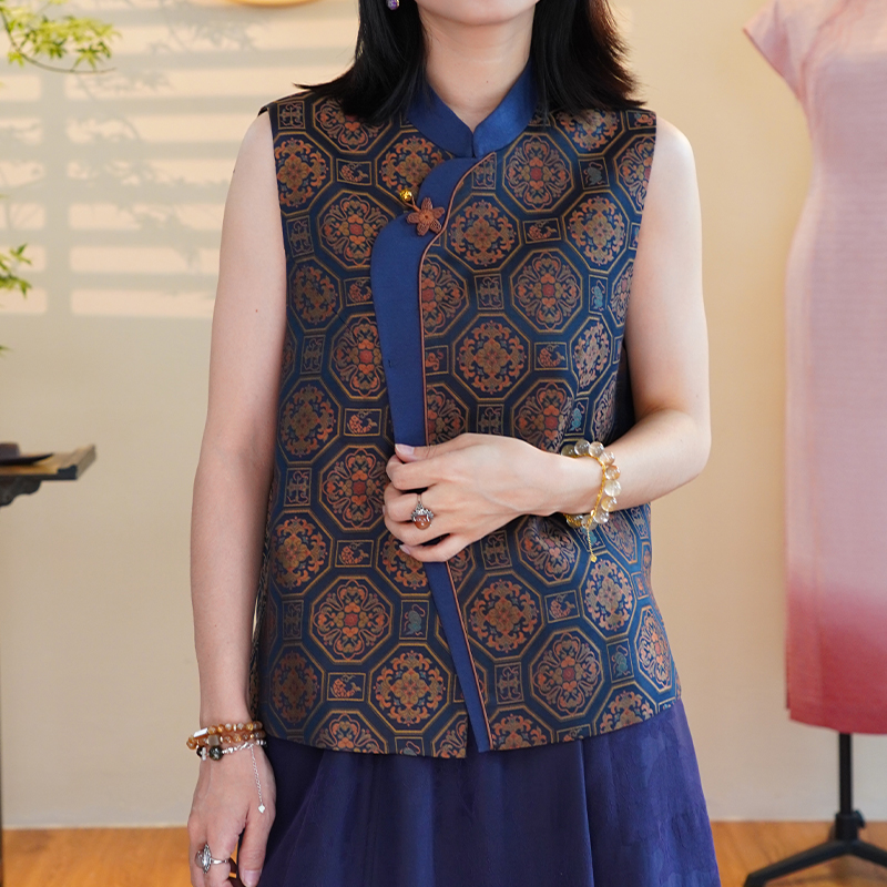 《宝象花》古衿-宋锦香云纱新中式马甲