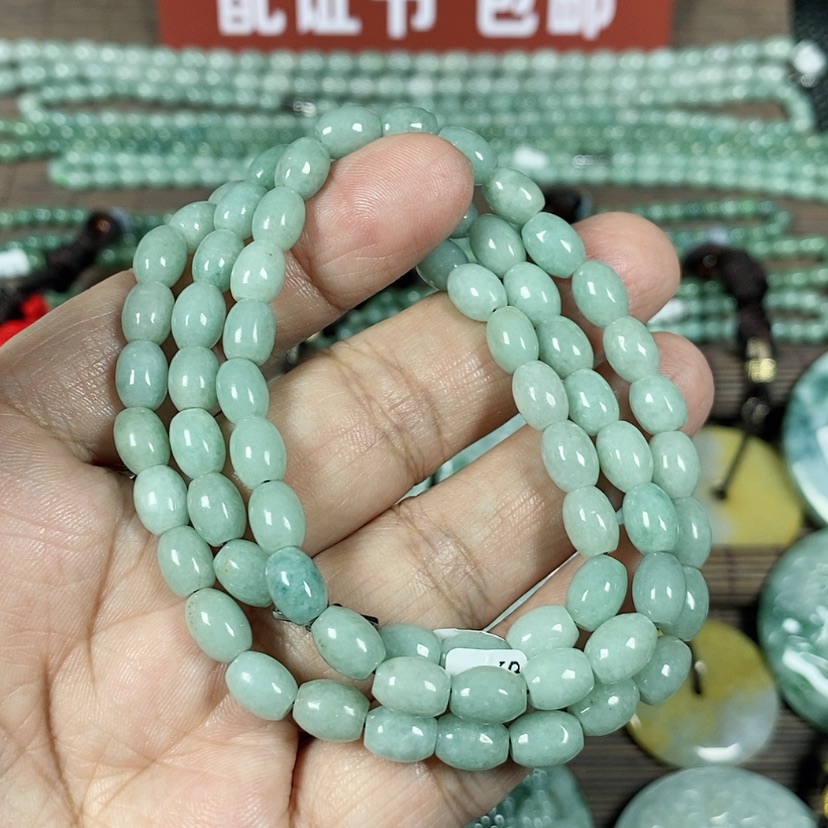 【闪购商品】翡翠颈饰未镶嵌玉项链翡翠玉卡6长60厘米