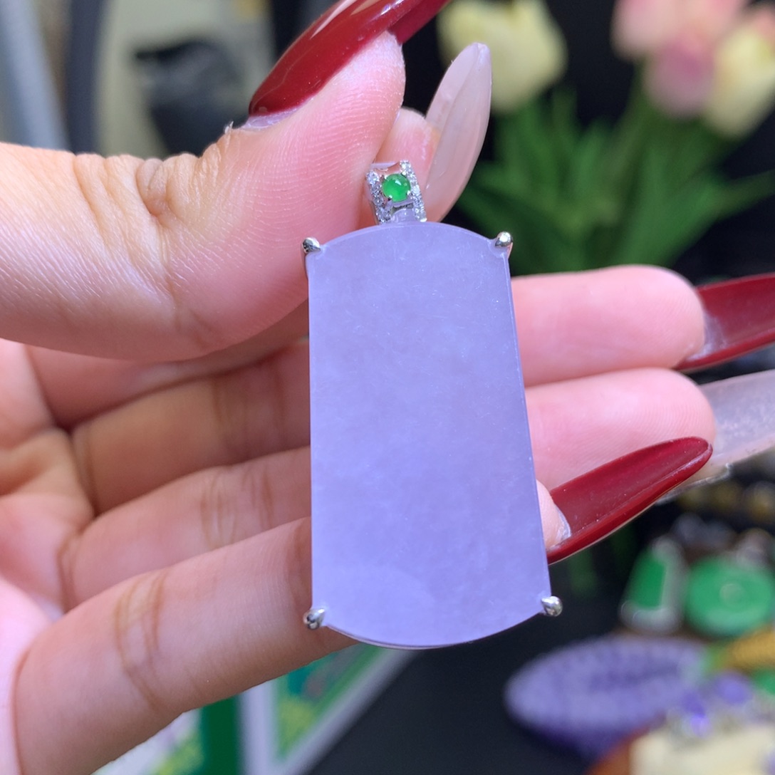 翡翠颈饰18K金镶嵌天然