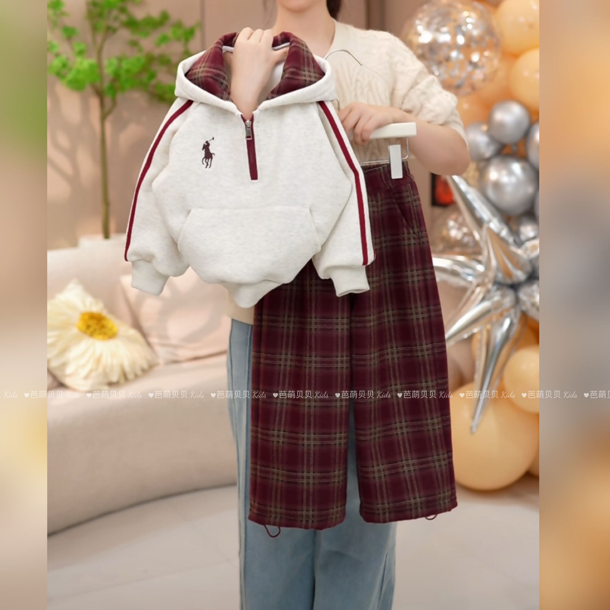 女童装时髦洋气套装2025春装新款女大童韩系穿搭一整套卫衣运动服