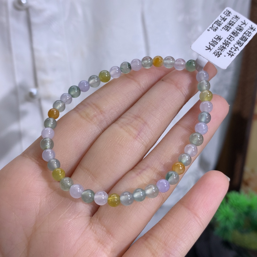 未镶嵌手串翡翠卡3.9-4.5冰多宝