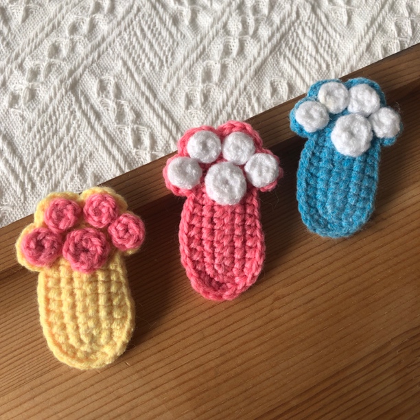 发卡清新甜美针织猫爪发卡纯手工秋冬手作女童儿童可爱气质编织