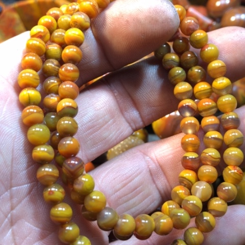 玛瑙/玉髓手链合金平*心