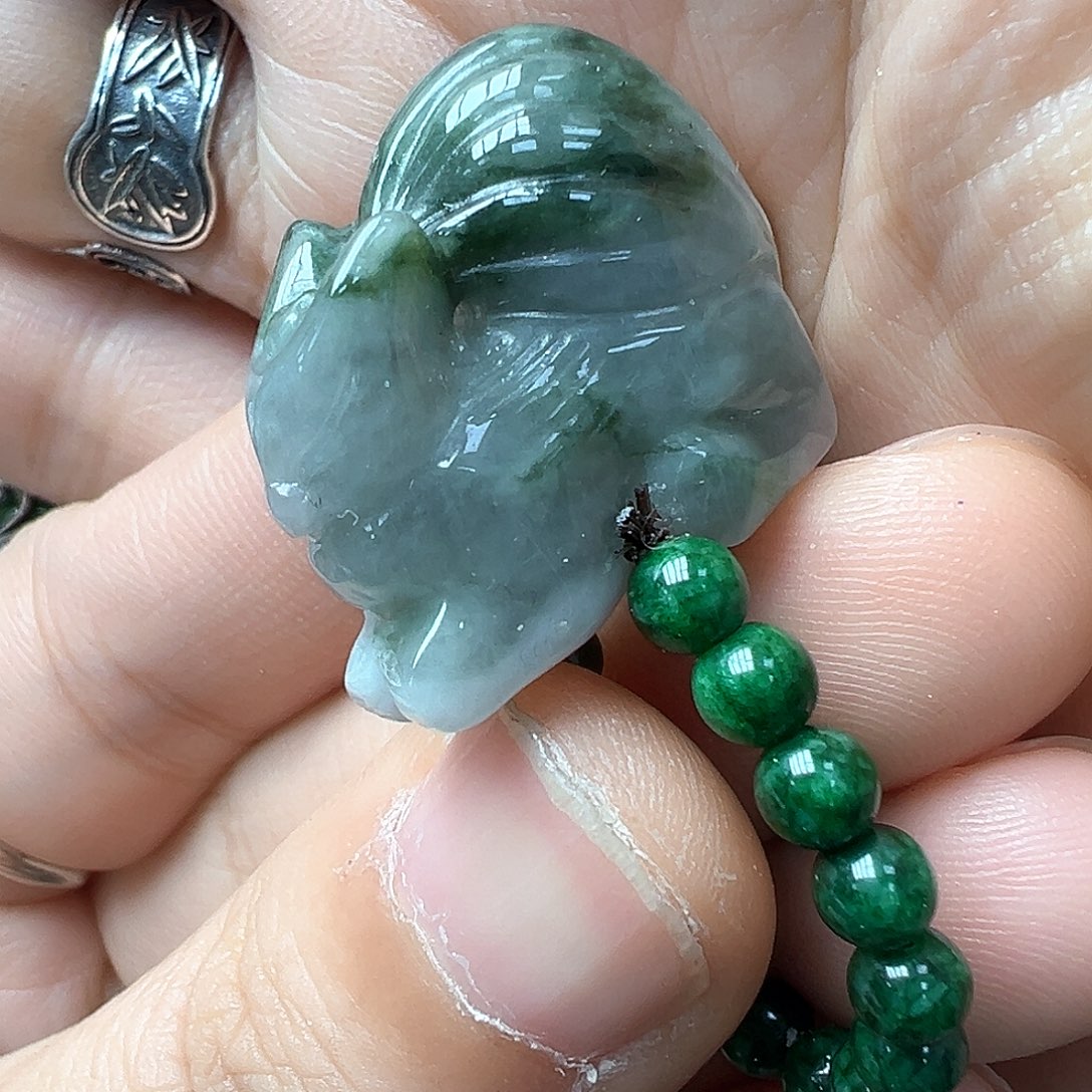 翡翠手链未镶嵌炸