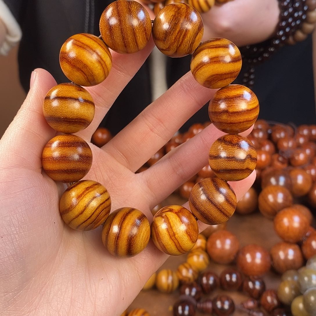 黄花梨/降香黄檀虎皮纹2.0单圈