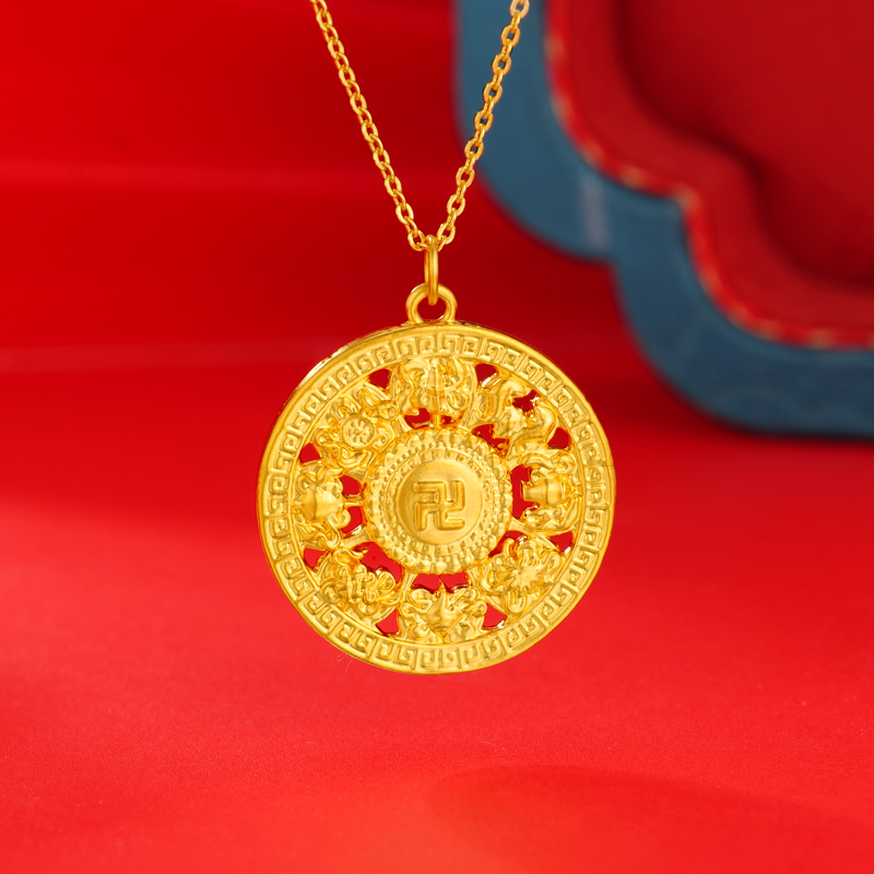 【思思专享】足金999饰品 八宝 BP 5203 （赠合金链）