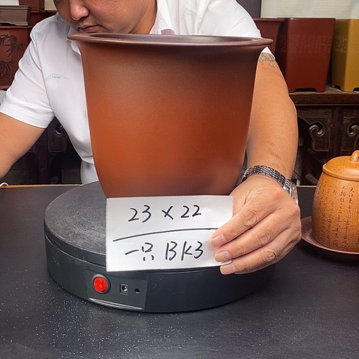 紫砂花盆货号一只BK3