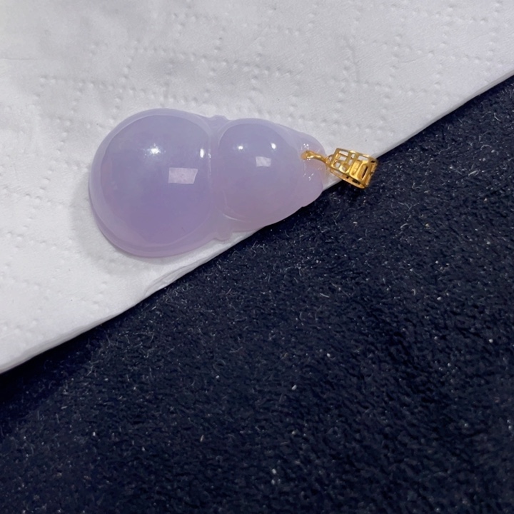 吊坠(不含链)18K金镶嵌翡翠