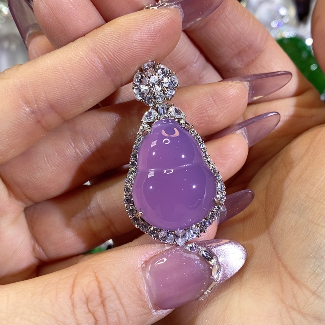 玛瑙/玉髓颈饰银S925镶嵌