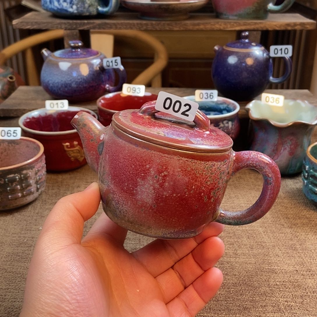 摆件钧瓷茶壶茶具