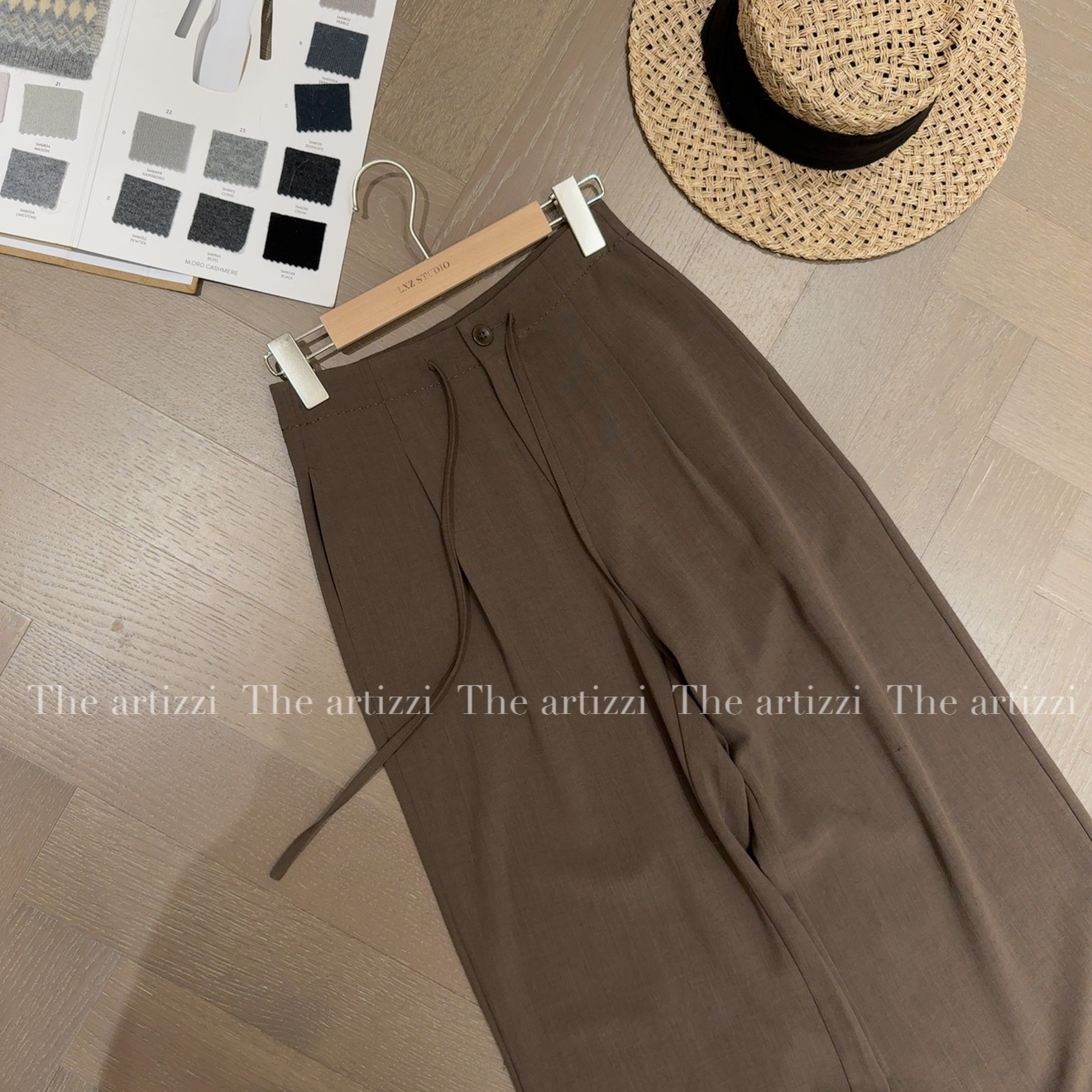 The Artizzi《巴黎诗集》抽绳休闲阔腿裤