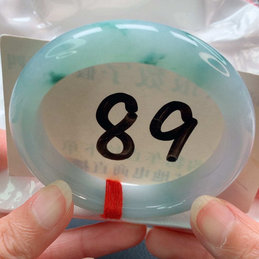 未镶嵌手镯翡翠正圈水润胶飘花完整