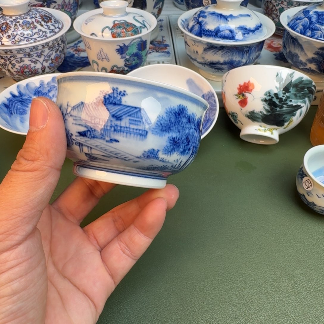 陶纯手工纯手绘茶具石头35