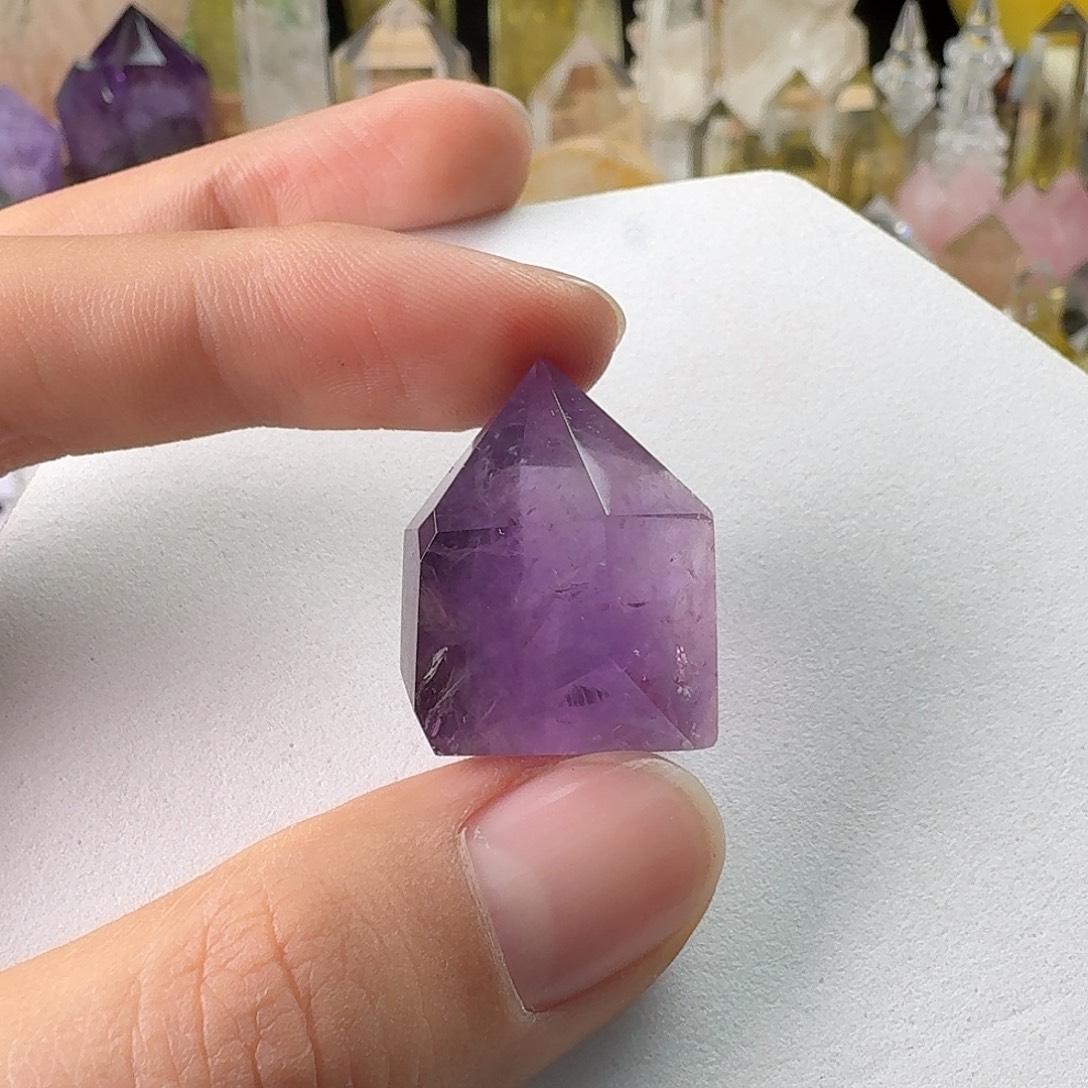 未镶嵌水晶珠宝半成品紫晶