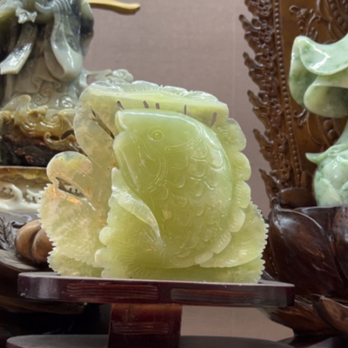 【闪购商品】玉家居摆件连年有余