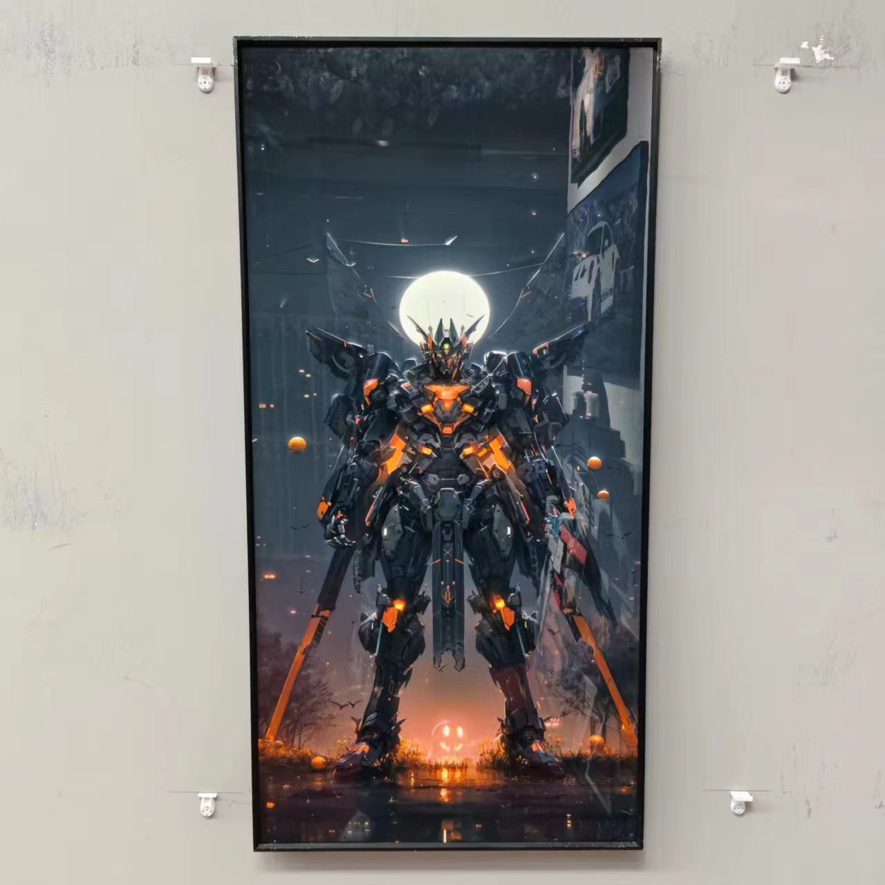 【竖黑高达机甲】高达家居卧室装饰挂画PVC30*60