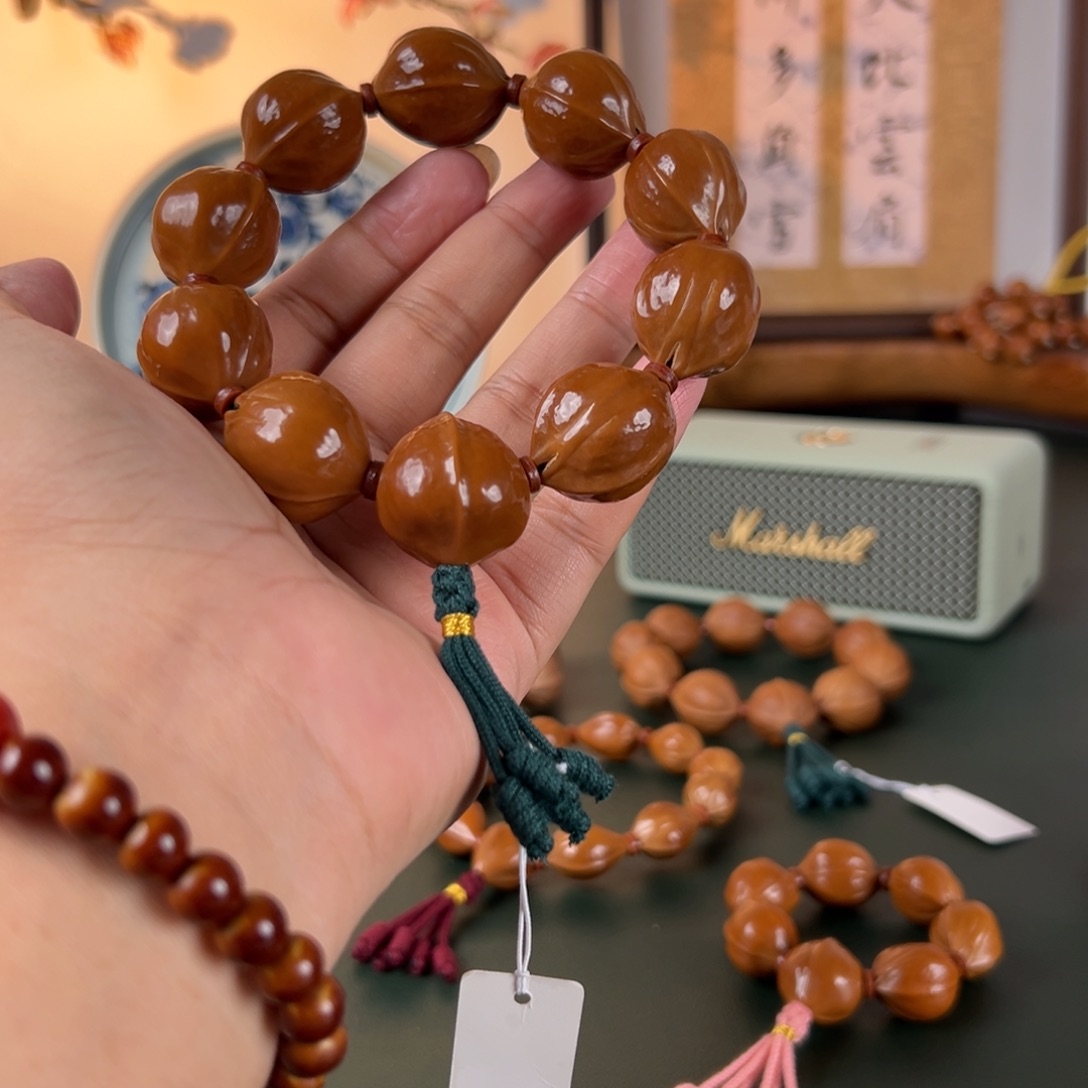 人***生橄榄核手串22×26鲨鱼背