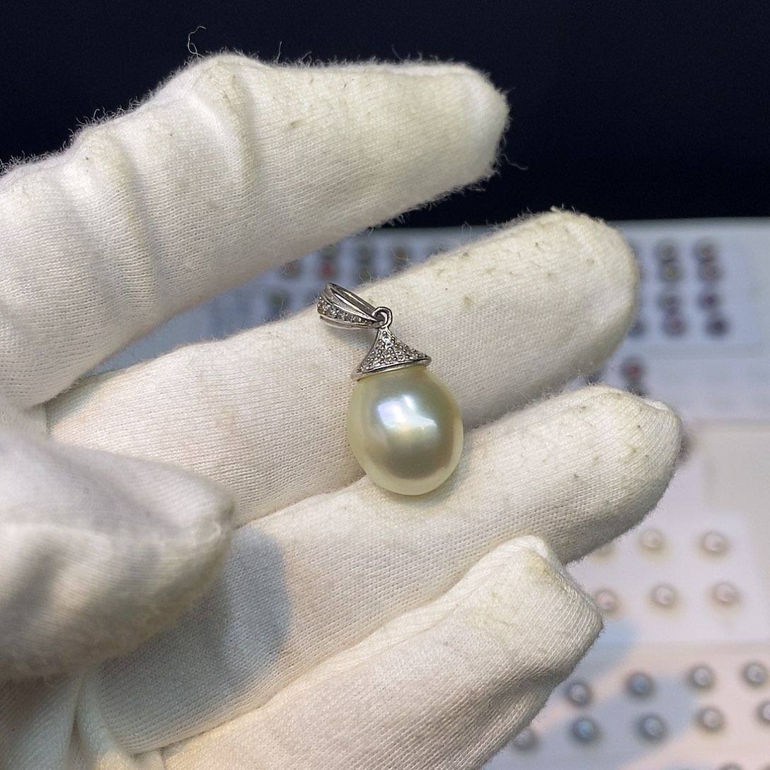 银S925镶嵌颈饰海水珍珠