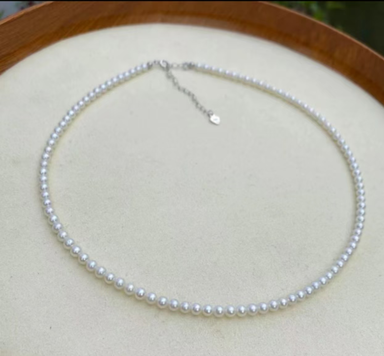天然淡水珍珠baby珍珠项链3-4mm左右 baby珠极光近圆时尚气质