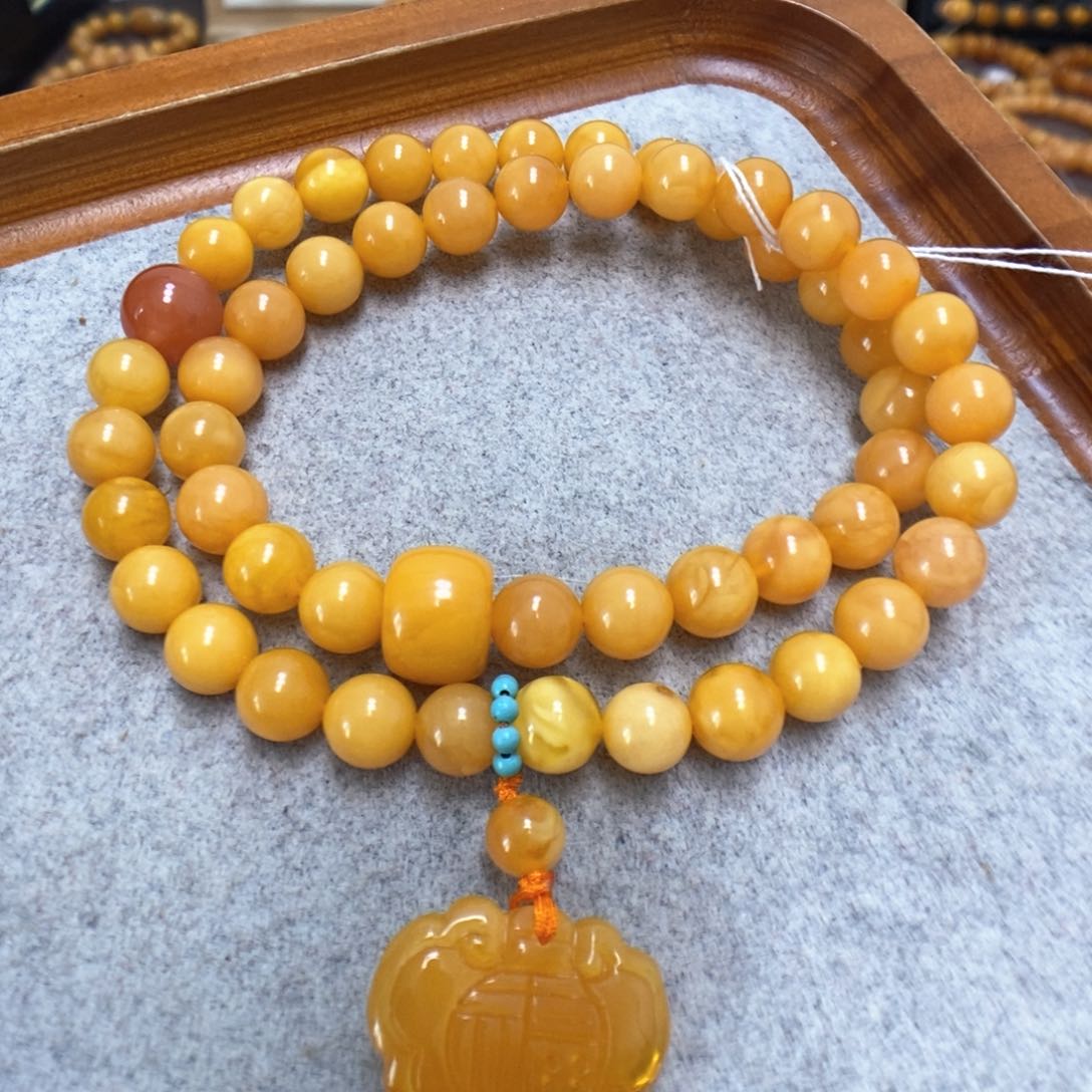 蜜蜡手串未镶嵌蜜蜡