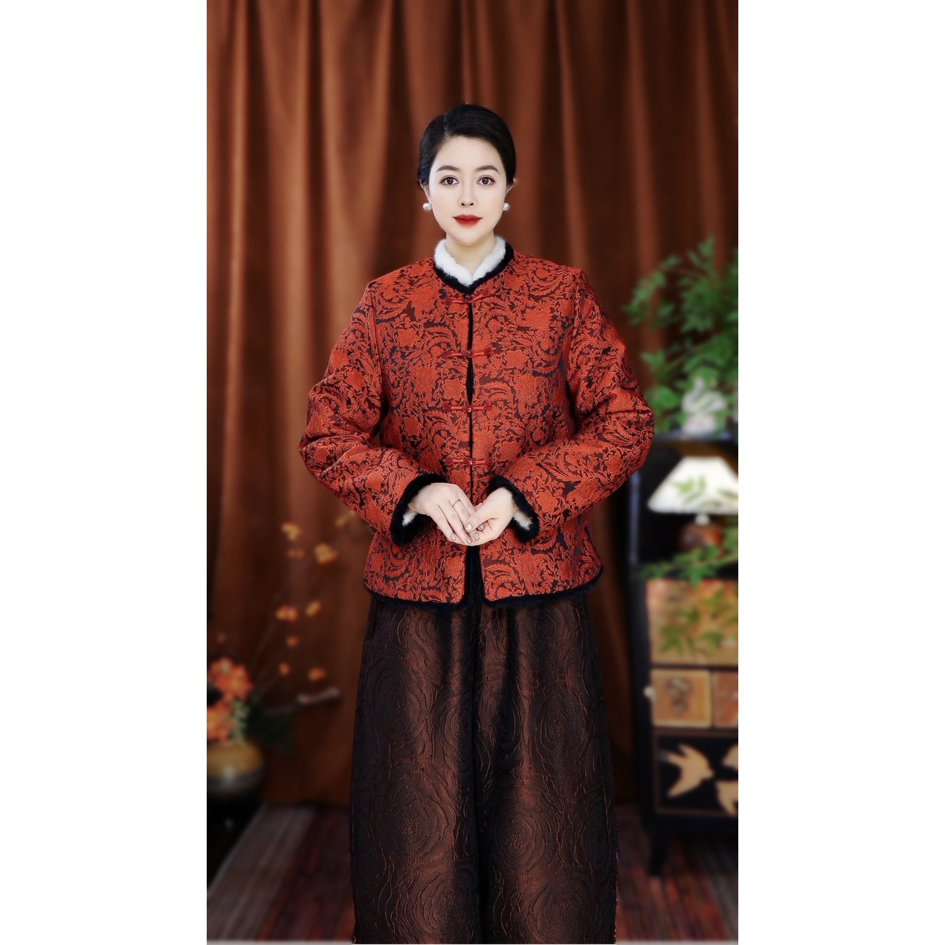 【好运连连】双面穿新中式国风重工刺绣复古提花外套