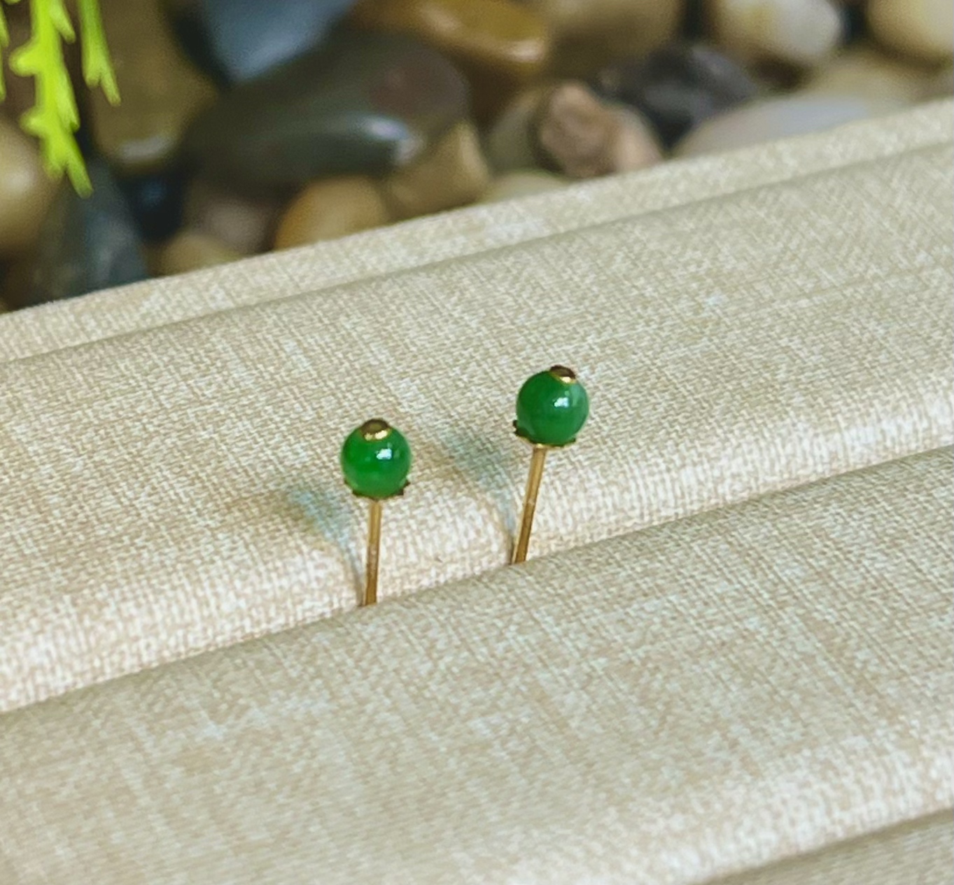 【云中意】18k金 翡翠耳饰-多样性发货一对ZJH