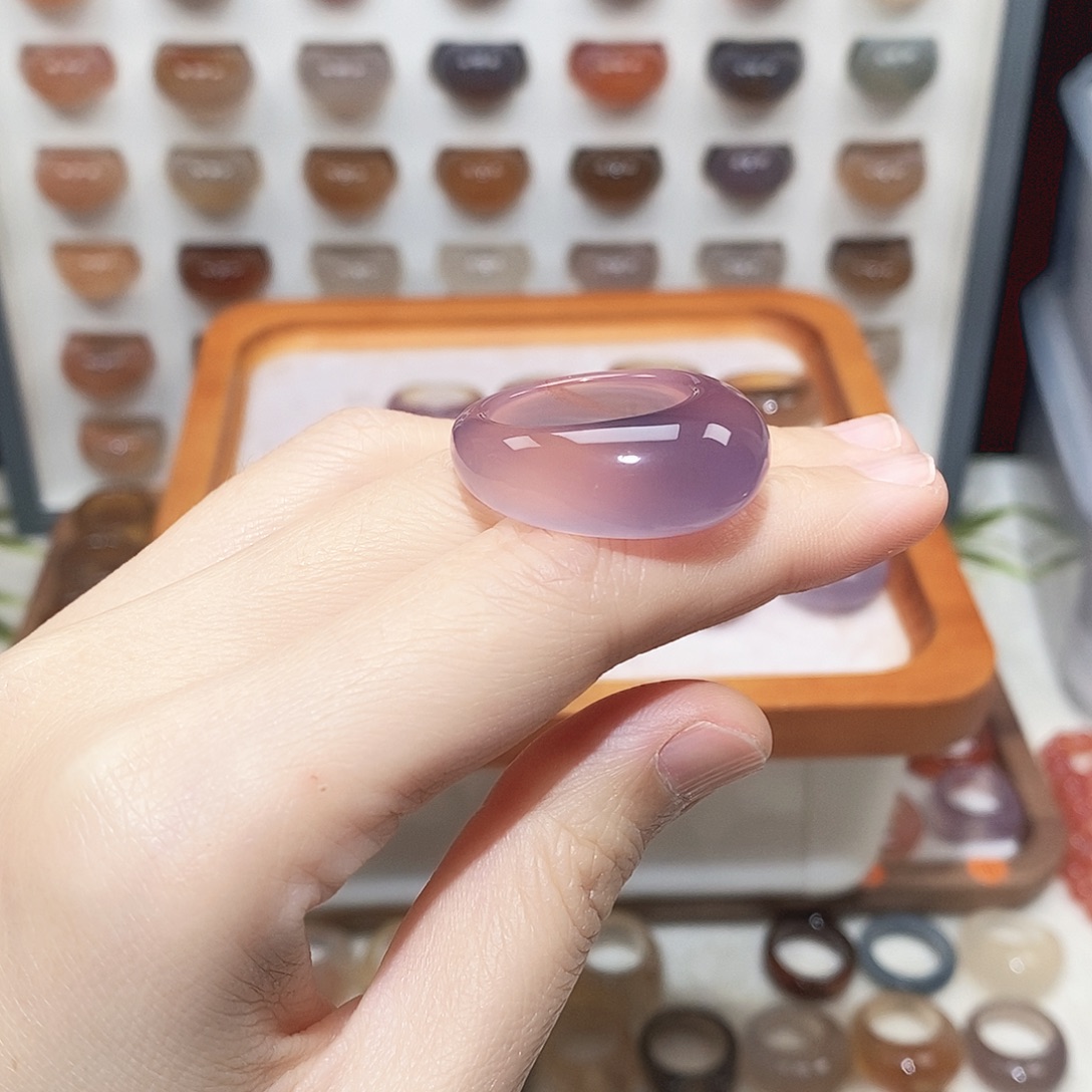 S***桑玛瑙/玉髓未镶嵌戒指港21