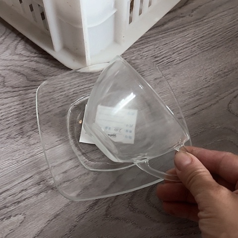 微瑕，不能明火，咖啡杯碟2套玻璃