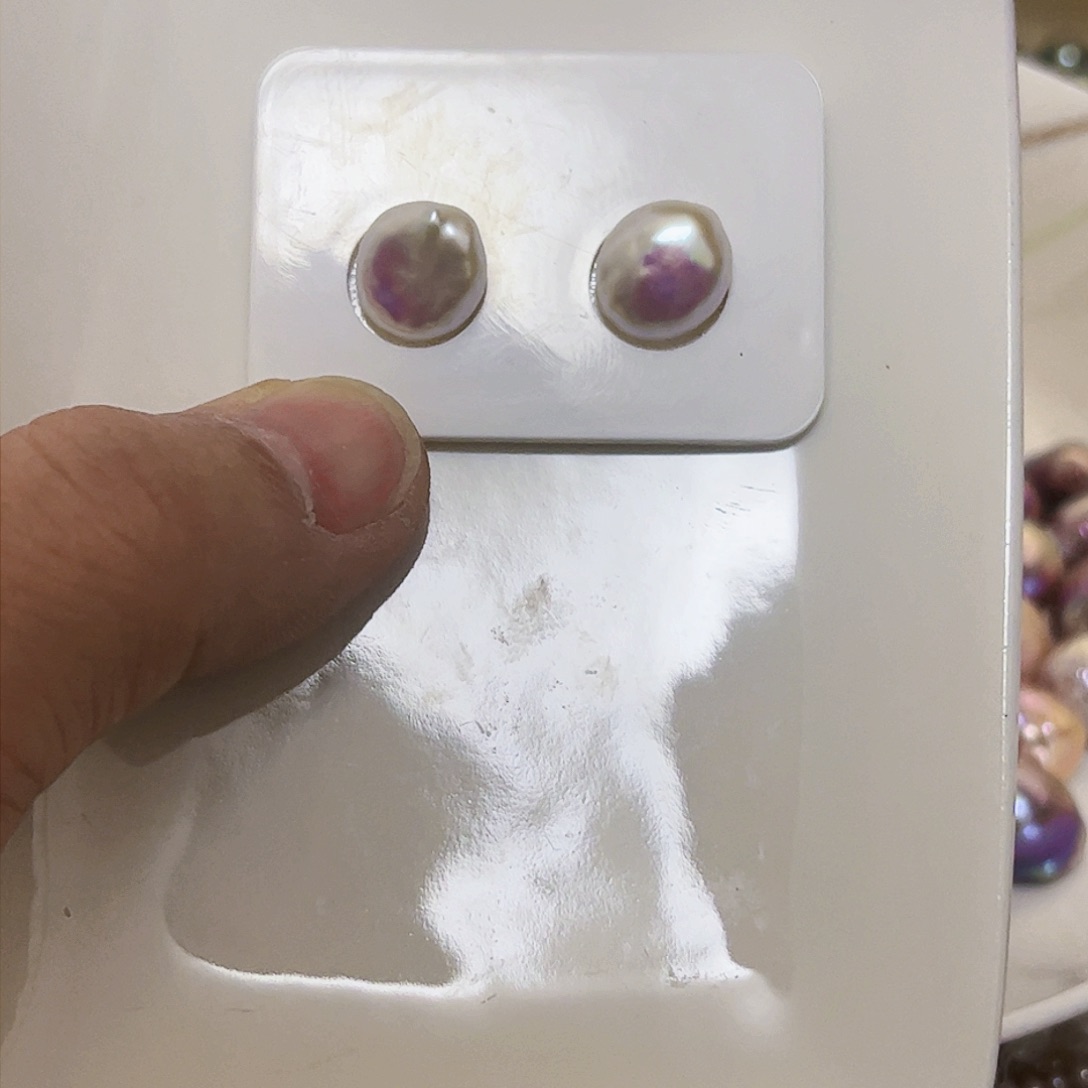 淡水珍珠耳饰银S925镶嵌