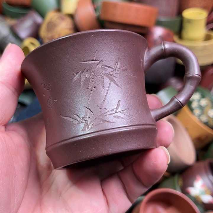 紫砂茶杯全手工紫砂主人杯