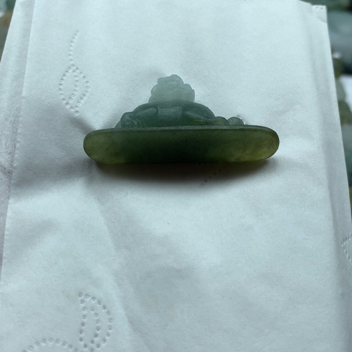 定制翡翠未镶嵌事事如意 毛货 无鉴赏期 