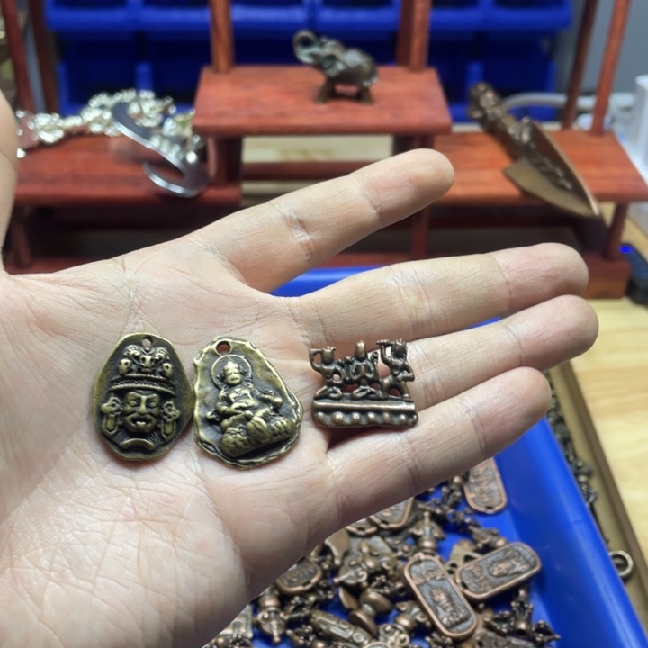 藏传小元素3个手工翻砂