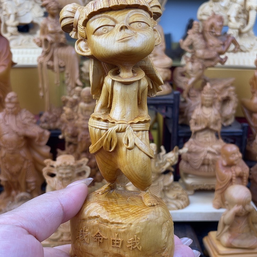 柏木太行柏木哪吒摆件高15cm