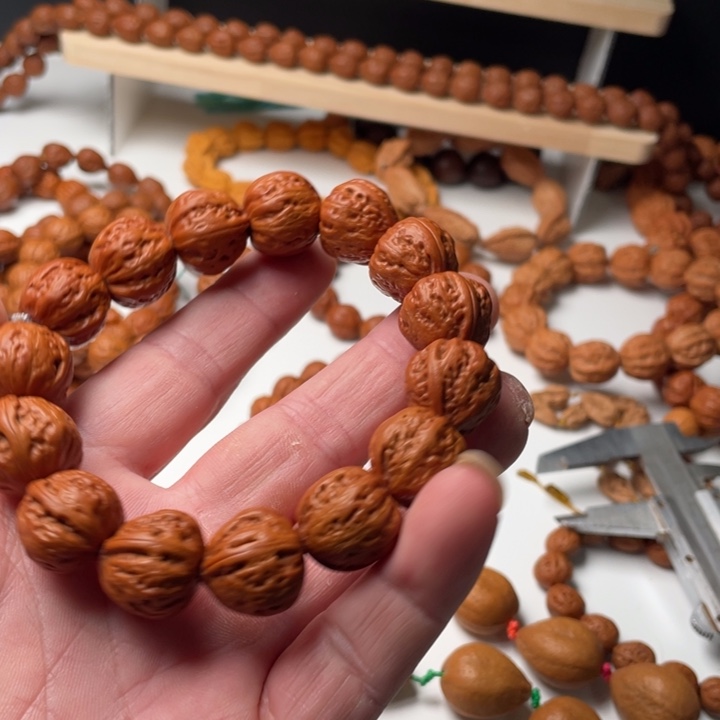 边***子桃核手串小核桃手串尺寸19