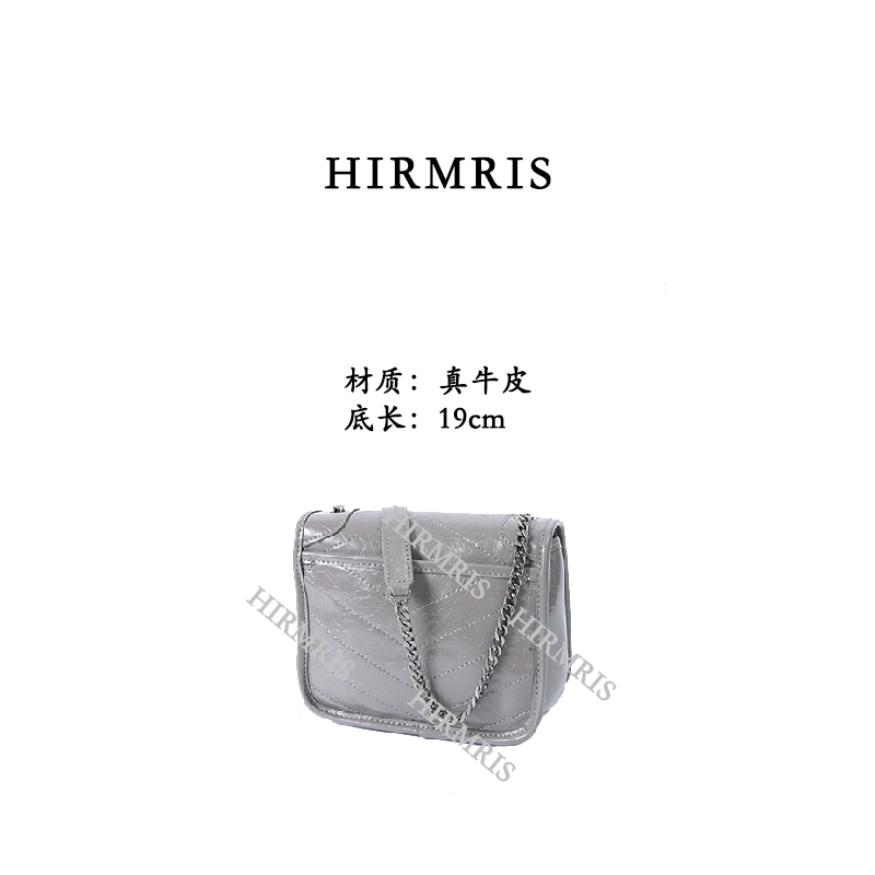HIRMRIS手工真皮包YX218  迷你nk灰阳
