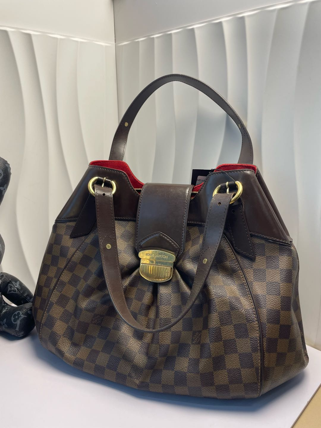 95新 LouisVuitton/路易威登 棕棋盘格南瓜托特