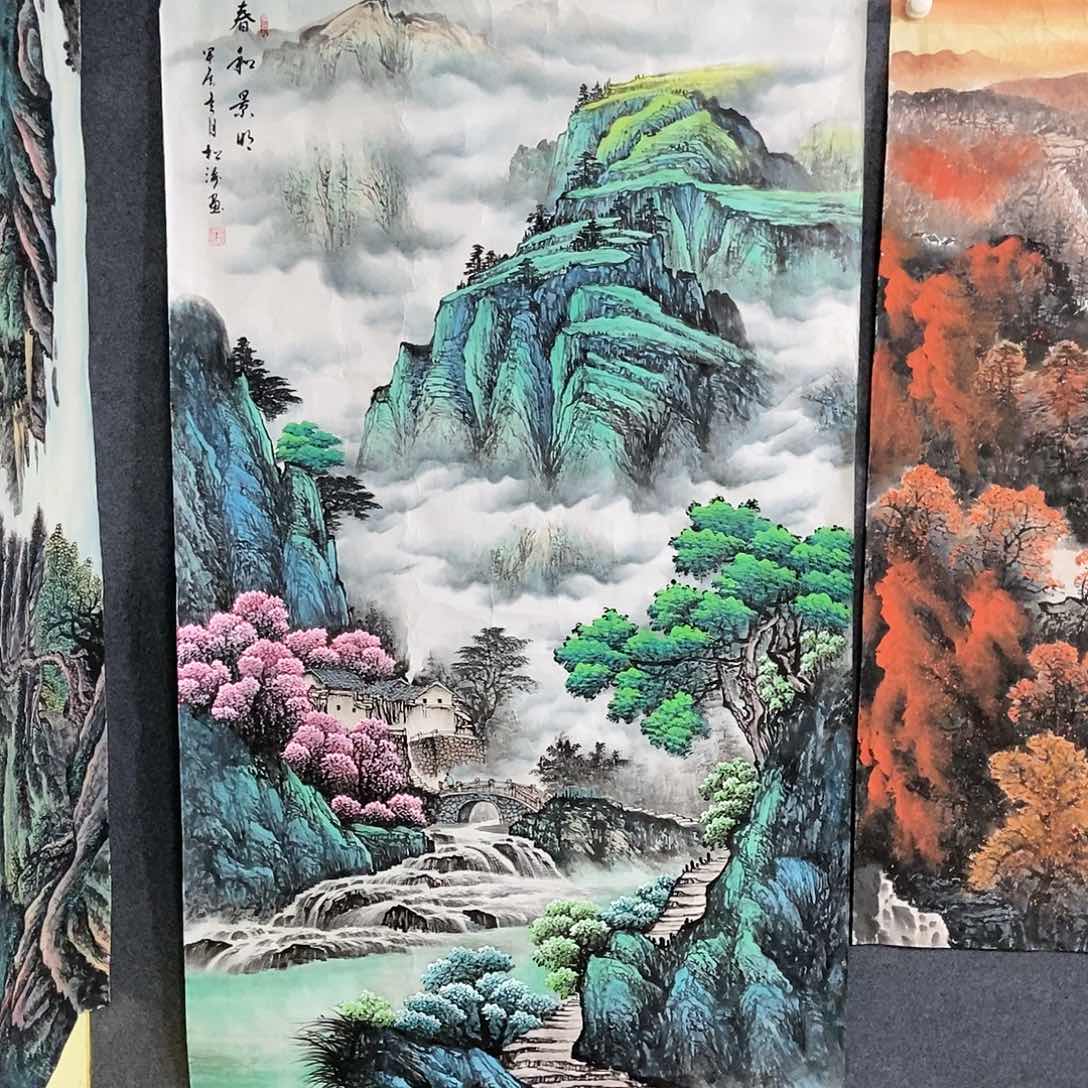 国画大六尺山水一幅