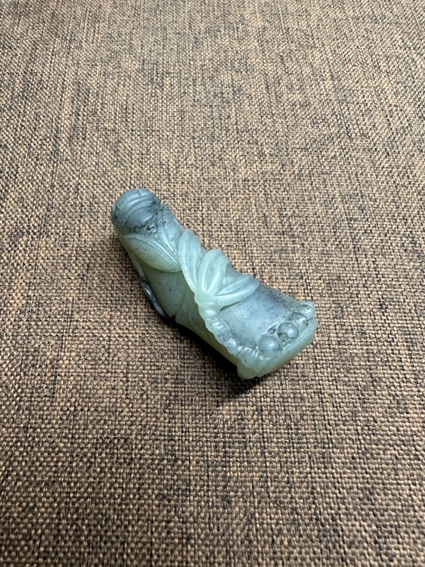 和田玉新疆且末楼兰三色山料青花手工雕刻一鸣惊人节节高挂件吊坠