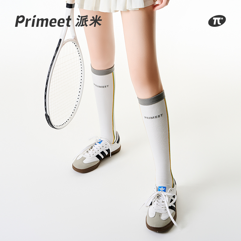 primeet派米压力小腿袜子女夏季运动透气跑步健身骑行显瘦长筒袜